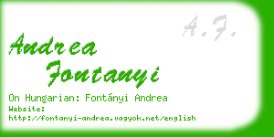 andrea fontanyi business card